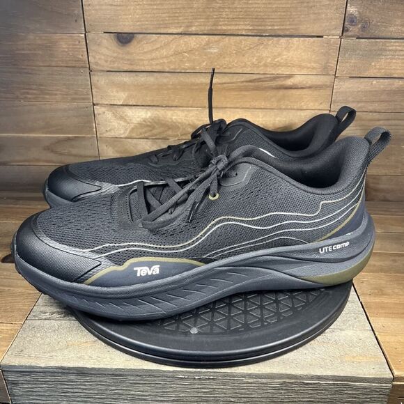 Teva Mens Size 13 Trail Winder Low Black Anthracite Lace Up Athletic Sneakers - Picture 3 of 10